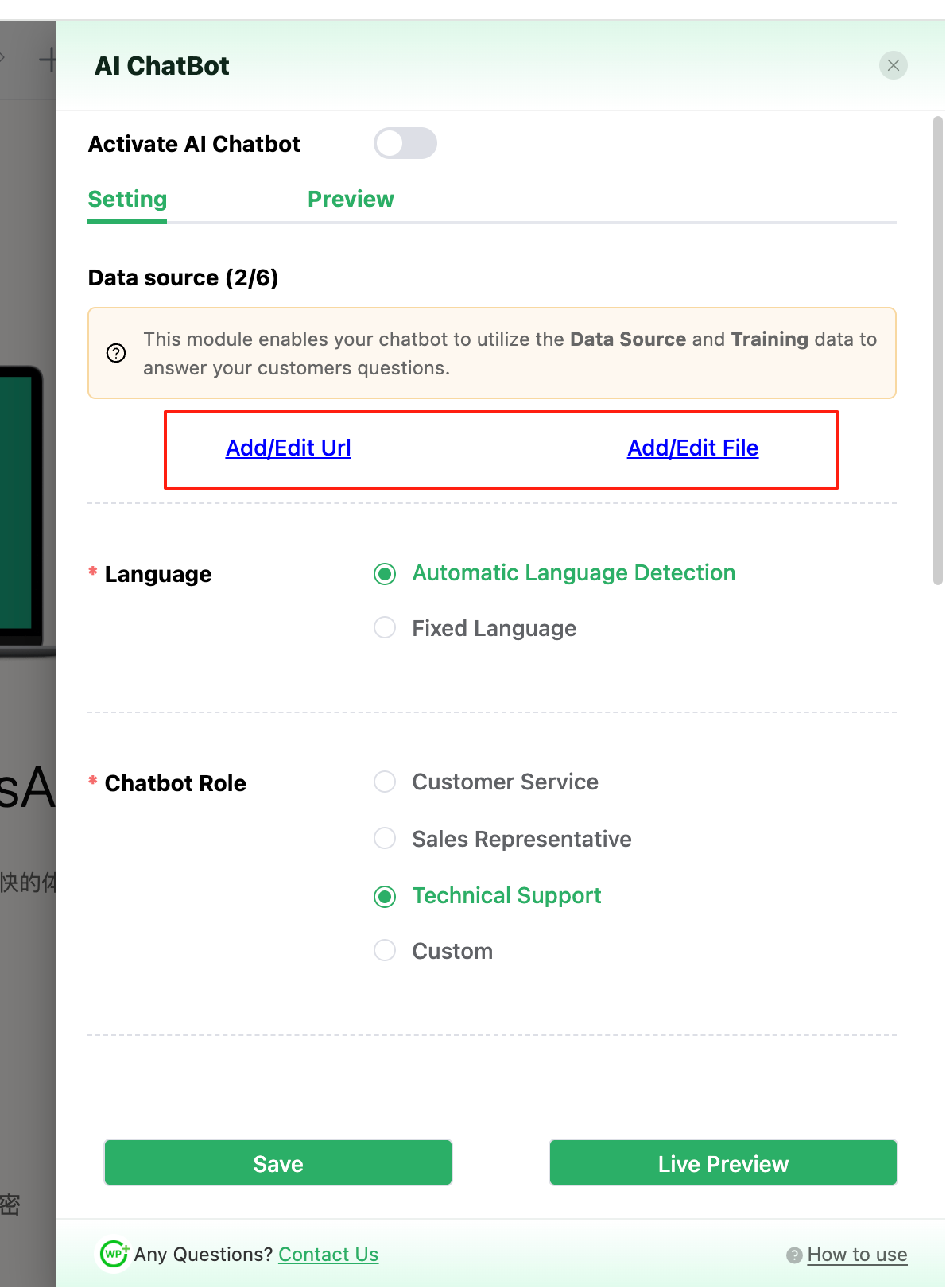 Data Source Configuration