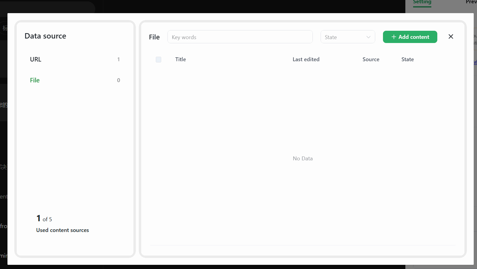 Upload PDF Data Source