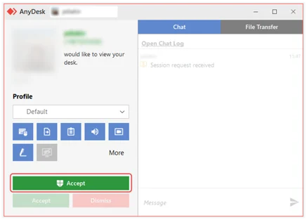 AnyDesk Session Control