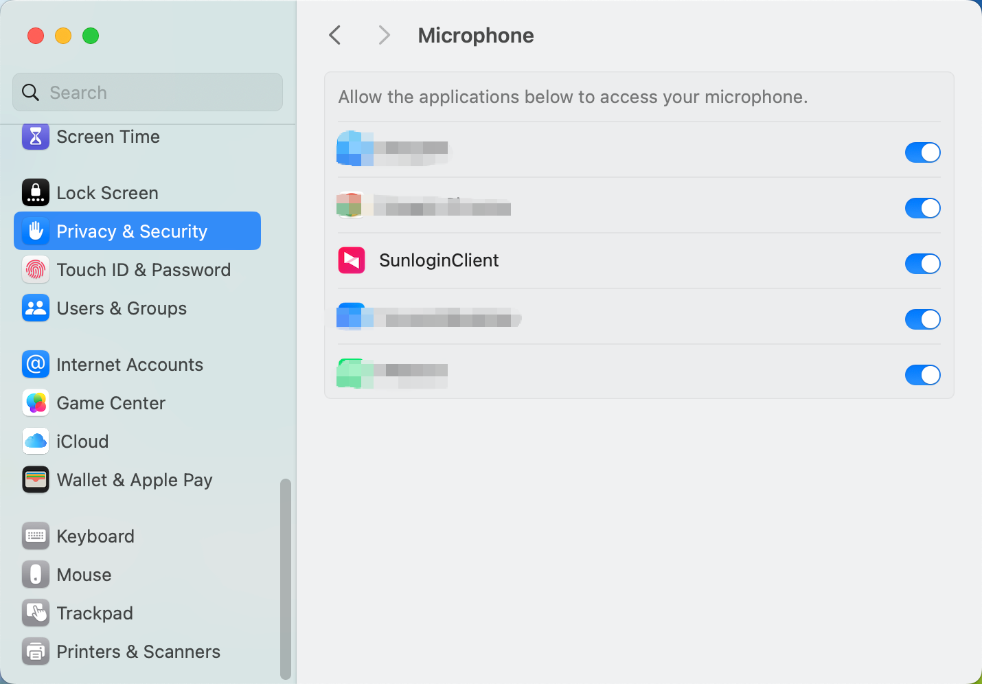 macOS Microphone Permissions