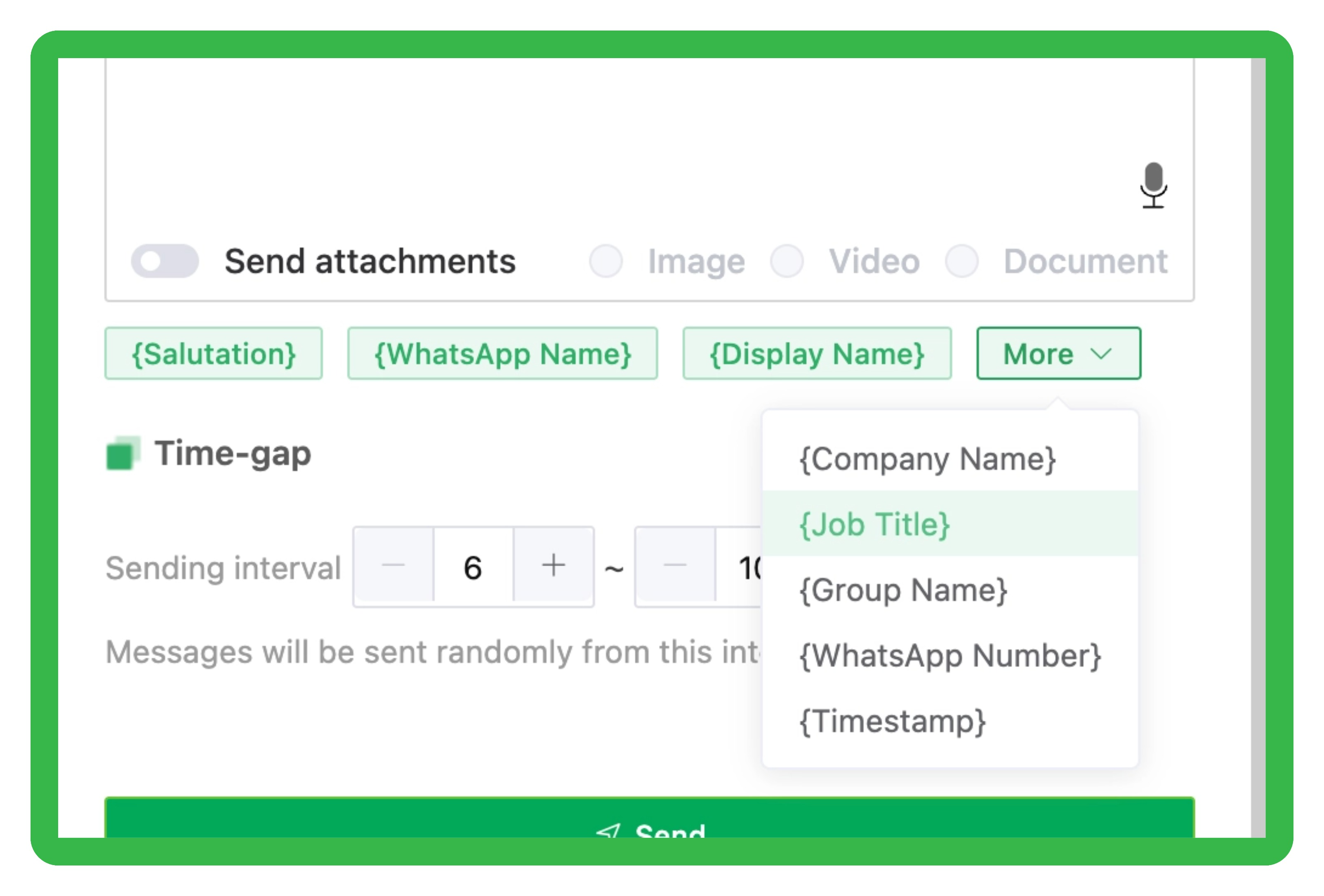 More Placeholders Dropdown